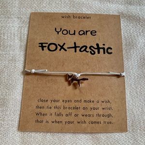 Fox tastic | Fox charm bracelet w card unisex holiday gift